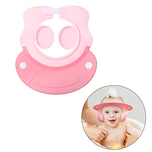 Gorro de champú KATOOM Gorro de ducha para bebe visera niños protección infantil en baño de silicona suave seguro ajustable para lavarse pelo sin Irritarse los ojos plástico reutilizable