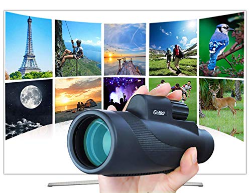 Gosky - Telescopio monocular de Alta definición y Soporte rápido (Gosky 12x 50 monocular with Adapter)