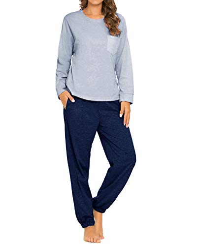 GOSO Pijamas Mujer-Conjunto de Pijamas de Mujer Pjs Top Ropa de Dormir Lady Estilo Jogging Nightwear Soft Lounge Sets