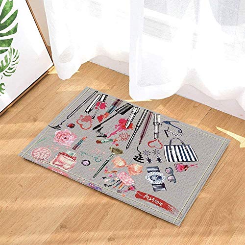 Gothic #90 Decoración de Moda Niñas Herramientas de Maquillaje Lápices labiales Alfombras de baño Alfombrilla Antideslizante Entradas de Piso Alfombrilla de Puerta de