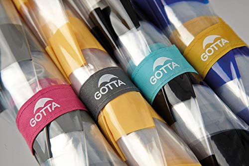 GOTTA Paraguas Transparente Largo de Mujer con Forma de cúpula. Antiviento y Manual. Estampado Rayas - Azul