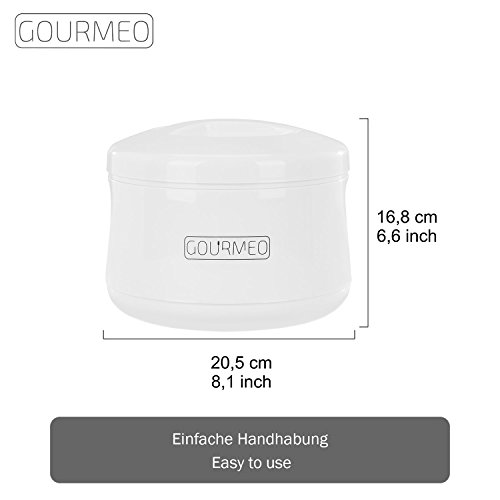 GOURMEO yogurtera de yogur natural premium, yogur de soja, quark, recipiente de un litro, sin corriente eléctrica, de fácil limpieza | máquina para hacer yogur, máquina para preparar yogur,