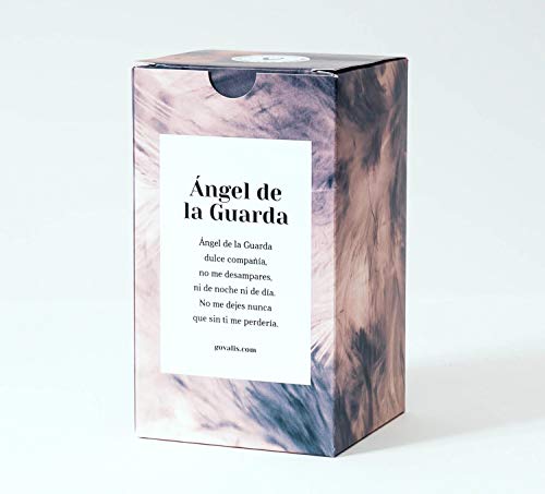 GOVALIS Vela Ángel de la Guarda | Perfumadas y Aromáticas | Cera de Soja & Coco 100% Natural – Velas Recuerdos Relajación Decorativas Yoga Cumpleaños Regalos Originales – 70-90 h – 390 g