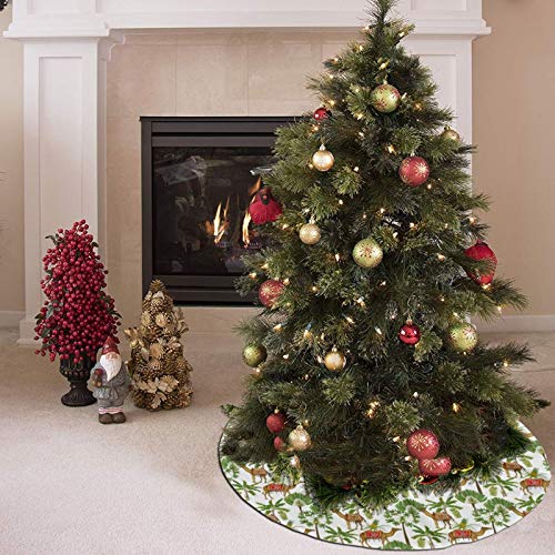 GOWINEU Camel Palm Tree Colorful Vintage Tree Falda Fiesta Decoración Regalo para niños, Mujeres Talla única 36 Pulgadas Redondas