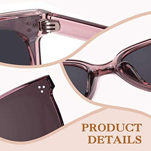 GQUEEN Gafas de sol polarizadas Clásicas Ojo de Gato Retro Mujeres Vintage de Gran Tamaño con Sombras MSO