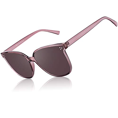 GQUEEN Gafas de sol polarizadas Clásicas Ojo de Gato Retro Mujeres Vintage de Gran Tamaño con Sombras MSO