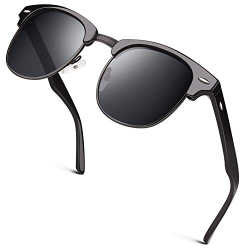 GQUEEN Gafas de sol polarizadas Hombre Mujer Bocina enculado Medio Marco GQO6