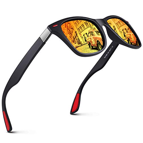 GQUEEN Gafas de Sol polarizadas hombre Mujere TR90 para Conducir Deportes Ciclismo 100% Protección UV400 Gafas para Conducción MO90