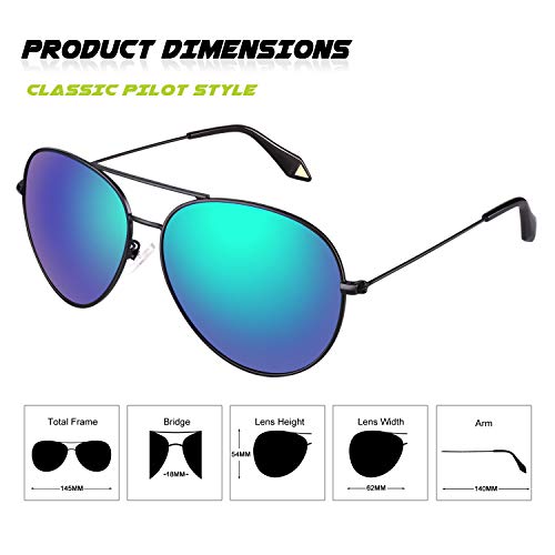GQUEEN Premium completa refleja el aviador gafas de sol polarizadas MZZ9