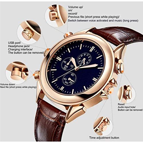 Grabadora De Voz Espia Grabadora de voz digital de voz activado grabación de audio reloj recargable Reproductor de MP3 de marca de tiempo de reducción de ruido dictáfono for Memo profesor reunión