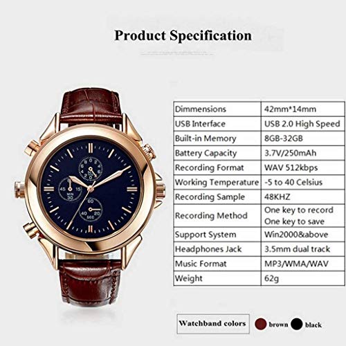 Grabadora De Voz Espia Grabadora de voz digital de voz activado grabación de audio reloj recargable Reproductor de MP3 de marca de tiempo de reducción de ruido dictáfono for Memo profesor reunión