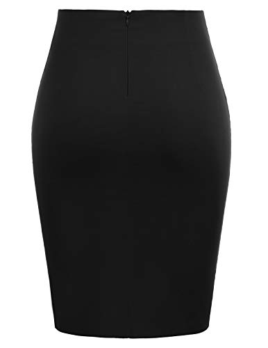 GRACE KARIN Mujer Falda Corta de Tubo para Mujer Negro Vintage Falda de Fiesta de Còctel Tamaño S CL866-1