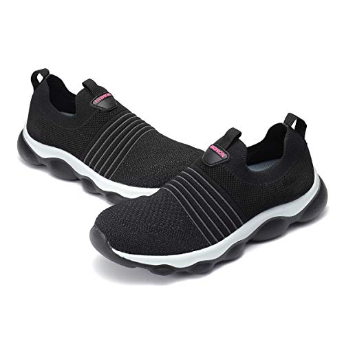 gracosy Zapatillas de Running para Mujer Zapato de Trail Verano Slip-on Malla Zapatillas Deportivas Transpirable Ligero Casual Zapato Al Aire Libre