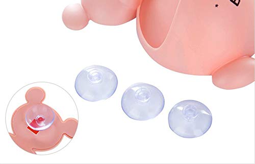 GRAFTS - 4 piezas de jabonera con ventosa, almacenamiento creativo, limpieza de estante, limpieza de ropa, cepillo de baño, suministros