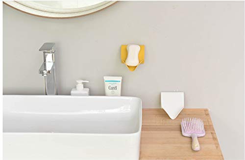 Grafts - Juego de 4 topes de jabonera, diseño creativo con ventosa, para pared, bonito