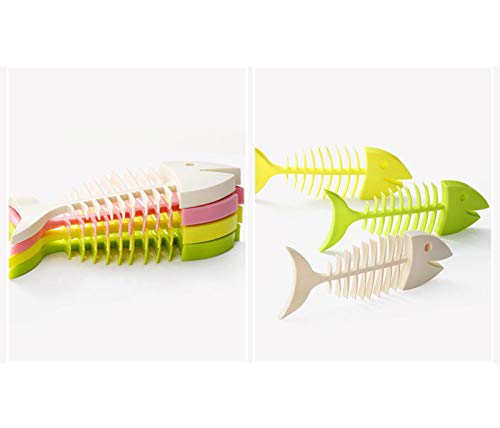 Grafts - Portarrollos de plástico con forma de pez portátil para cuarto de baño, 3 unidades