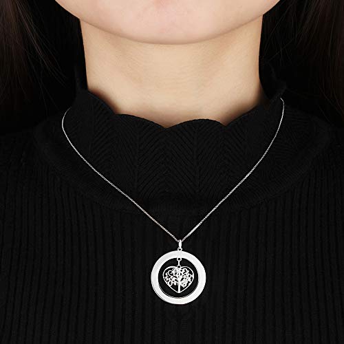 Grand Made Collar con Nombre Personalizado, Colgante con árbol de la Vida, con Grabado Grabado para Abuela o Mujer