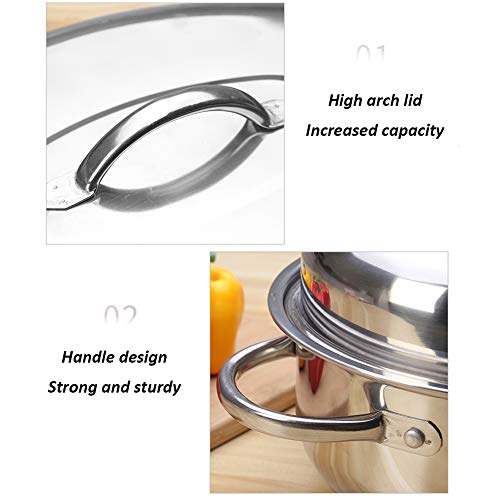 Grande Cocción Al Vapor Pescado, Olla Sartén Pavo, Pato Óvalo De Acero Inoxidable, Fondo Compuesto Engrosado Universal Para Cocina De Inducción, Estufa Multifuncional Cocina Regalo