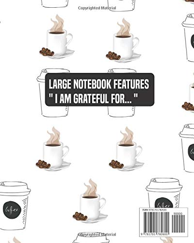 Gratitude Journal: Large Notebook features " I am grateful for... "