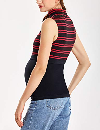 Gratlin Cinturón de Maternidad Embarazada y Extensor de Cintura Sin Costura Negro S