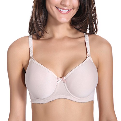 Gratlin - Sujetador de Embarazo y Lactancia Premamá Cómodo con Aros para Mujer Beige 105G