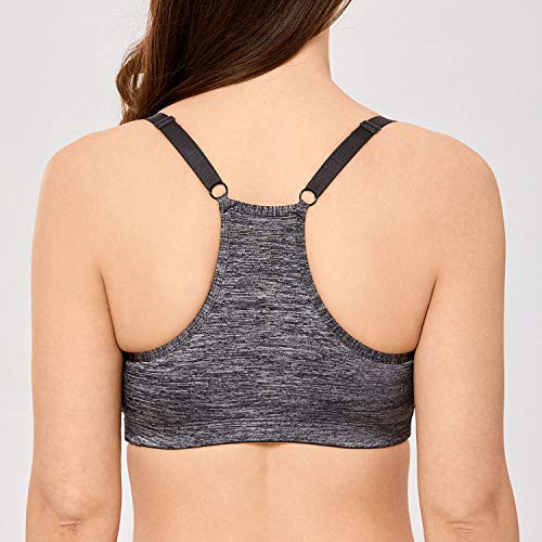 Gratlin - Sujetador Deportivo Premamá De Lactancia Espalda Nadador para Mujer Gris Jaspeado M