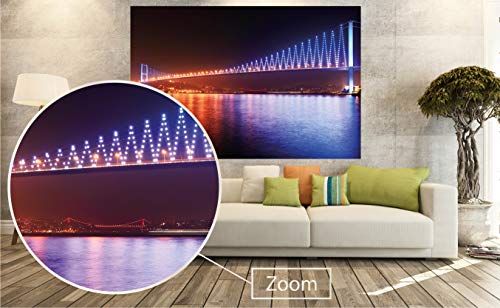 GREAT ART Juego de 3 Carteles XXL – Puentes – Golden Gate San Francisco Puente de Manhattan Puente del Bósforo Decoración de Pared Mural de Interiores Cada uno 140 x 100 cm