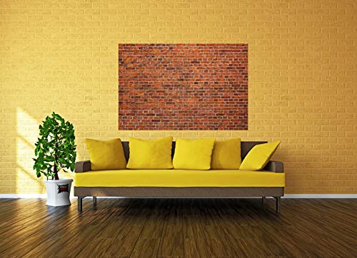 GREAT ART set de 2 posters XXL - paredes de piedra oscura - piedra natural negra ladrillos rojos revestimiento de paredes aspecto piedra mural decoración de la pared (140 x 100 cm)