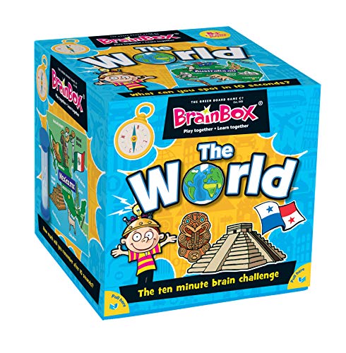 Green Board Games BrainBox The World - Juego de Preguntas sobre el Mundo (en inglés)
