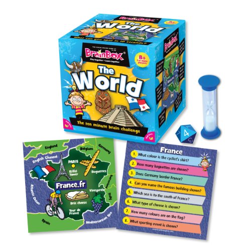 Green Board Games BrainBox The World - Juego de Preguntas sobre el Mundo (en inglés)