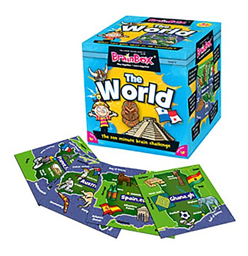 Green Board Games BrainBox The World - Juego de Preguntas sobre el Mundo (en inglés)