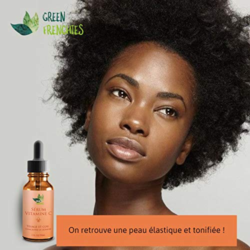 Green Frenchies Vitamina C en suero concentrado para cara y la piel, suero anti-arrugas
