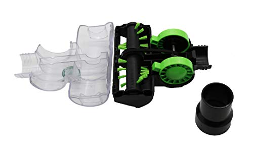 Green Label Cepillo Mini Turbo Universal (32-35 mm) para Retirar Pelo de Mascota de Tapicería. Compatible con Hoover, Dirt Devil, Samsung, Electrolux, Panasonic, Kirby, etc.