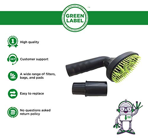Green Label Cepillo Universal para el Cuidado de Mascotas con el Adaptador de 32-35 mm. Compatible con Vax, Hoover, Samsung, LG, Electrolux, Siemens, Philips, etc.