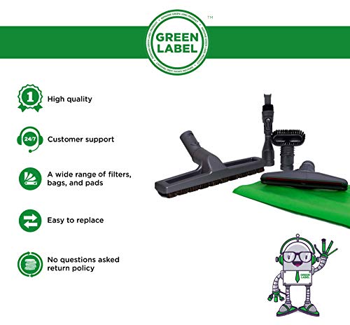 Green Label Kit de 4 Cepillos para Aspiradoras Dyson: Cepillo de Cerdas, Cepillo Rígido, Accesorio para Colchones, Accesorio Combinable 2-en-1