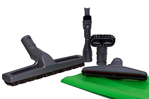 Green Label Kit de 4 Cepillos para Aspiradoras Dyson: Cepillo de Cerdas, Cepillo Rígido, Accesorio para Colchones, Accesorio Combinable 2-en-1