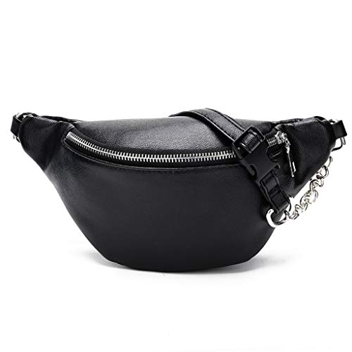 Green & Rare Fahion Fanny Pack Fashion Riñonera de piel con cadena de metal para mujer, el mejor regalo para tus amigos 220 talla única