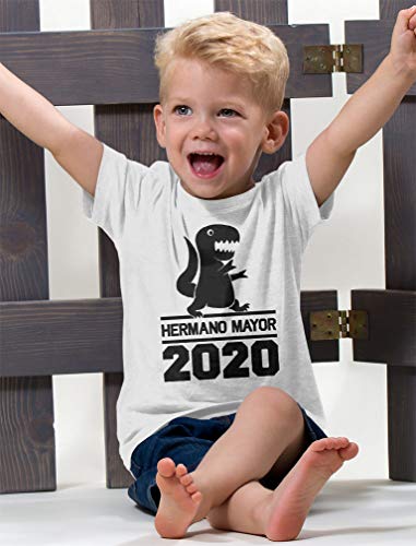 Green Turtle Camiseta para niños - Hermano Mayor Regalo Original y Divertido 3/4 Años 104cm Gris