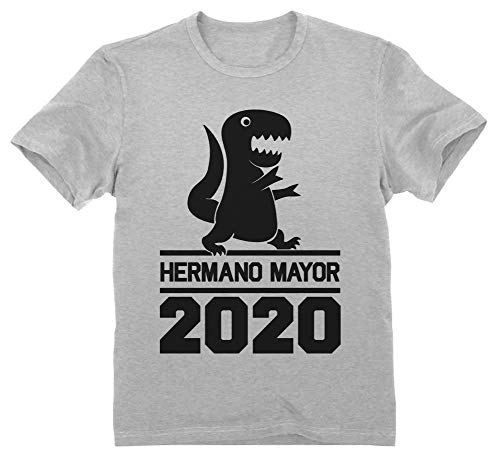 Green Turtle Camiseta para niños - Hermano Mayor Regalo Original y Divertido 3/4 Años 104cm Gris