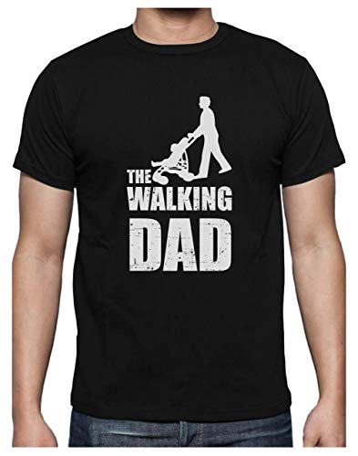 Green Turtle T-Shirts Camiseta para Hombre- Regalos Originales para Padres Primerizos - The Walking Dad Large Negro