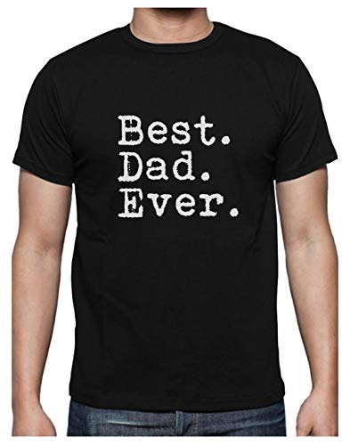 Green Turtle T-Shirts Camiseta para Hombre - Regalos para Hombre, Regalos para Padres. El Mejor Papá del Mundo - Best Dad Ever Medium Negro