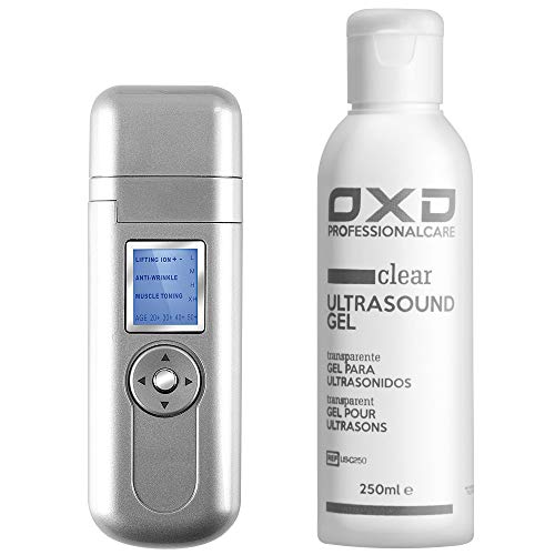 GRIDINLUX. Age Control Skin. Máquina Galvánica Facial. 4 Funciones en 1. Corriente Ultrasónica Antiarrugas. 3 Cabezales, Hidratación y Tonificación de Piel. Profesional. Uso Doméstico.