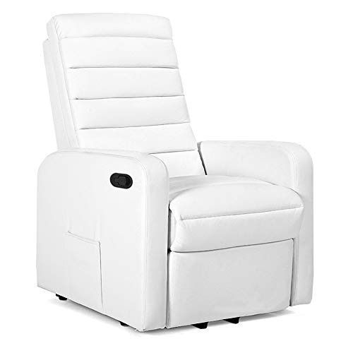 gridinlux. Sillón Relax Edición Blanco. Reclinable, Masaje y Calor Lumbar, con Mando, 8 Motores, 4 Zonas de Masaje, 5 Modos