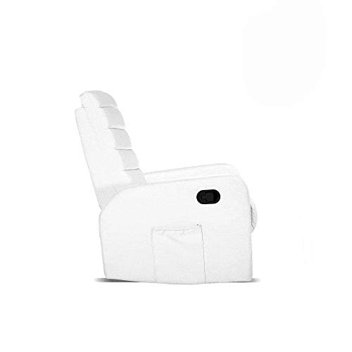gridinlux. Sillón Relax Edición Blanco. Reclinable, Masaje y Calor Lumbar, con Mando, 8 Motores, 4 Zonas de Masaje, 5 Modos
