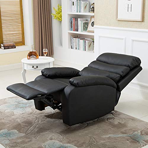 gridinlux. Sillón Relax Extra Acolchado Levanta Personas Negro. Elevación Automática con Mando, Reclinable, Masaje y Calor Lumbar. 8 Motores, 4 Zonas de Masaje, 5 Modos, Fácil de Limpiar