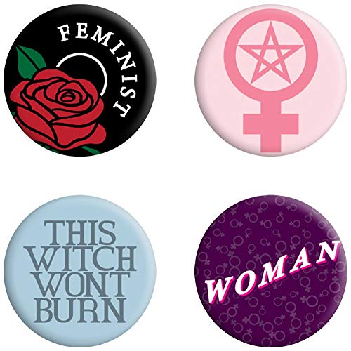 Grindstore - Paquete de chapas feministas modelo This Witch Won`t Burn (Tamaño Único) (Multicolor)