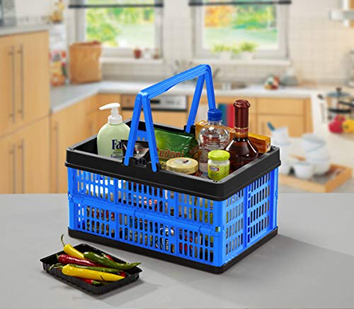 Grizzly 2 x Cajas Plegables con asas - 16 L - Cestas de almacenamiento - apilables