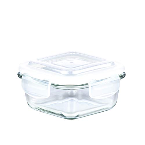 GRIZZLY Contenedores de Almacenamiento de Vidrio para Alimentos - 6 x 320 ml cuadrado