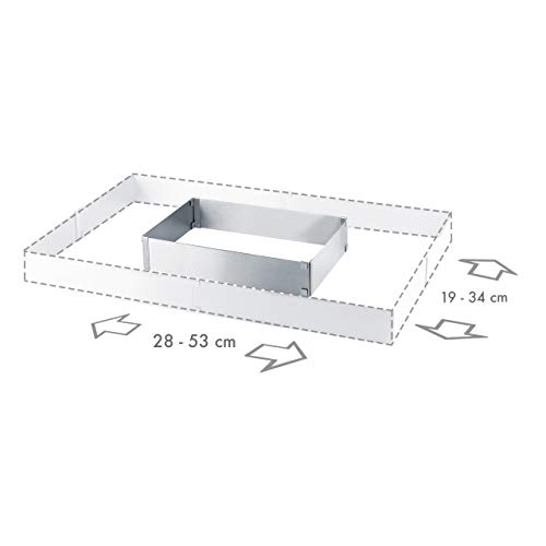 Grizzly Molde rectangular ajustable para horno de acero inoxidable.