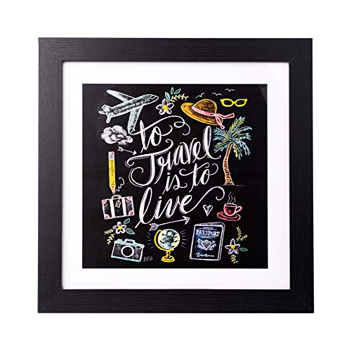 Grupo Erik PE30X30CM0011 Cuadro Cocina Lily & Val To Travel Is To Live, 30x30 cm, Travel